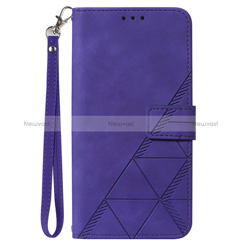 Leather Case Stands Flip Cover Holder Y02B for Google Pixel 8 5G Purple