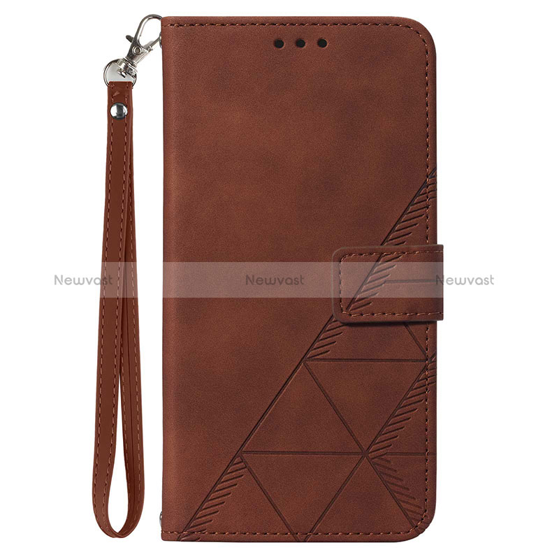 Leather Case Stands Flip Cover Holder Y02B for Google Pixel 8 Pro 5G Brown