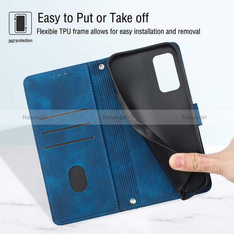 Leather Case Stands Flip Cover Holder Y02B for Huawei Honor 10X Lite