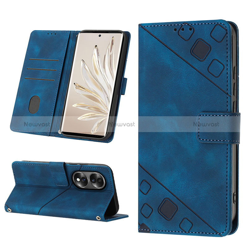 Leather Case Stands Flip Cover Holder Y02B for Huawei Honor 70 5G