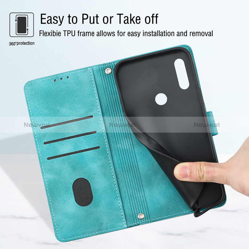 Leather Case Stands Flip Cover Holder Y02B for Huawei Y9 Prime (2019)