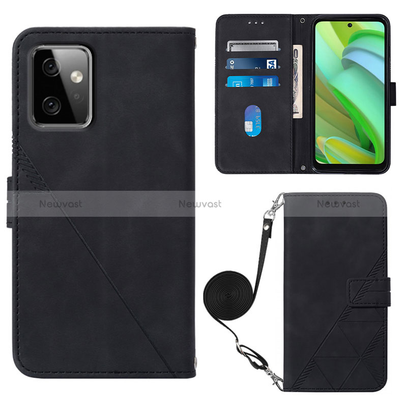 Leather Case Stands Flip Cover Holder Y02B for Motorola Moto G Power 5G (2023)