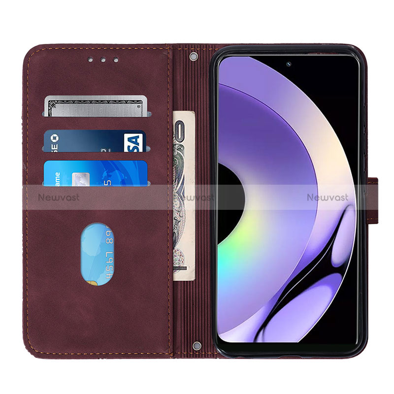 Leather Case Stands Flip Cover Holder Y02B for Realme 10 Pro 5G