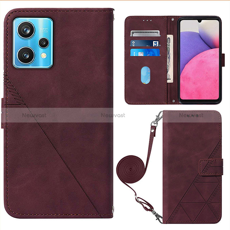 Leather Case Stands Flip Cover Holder Y02B for Realme 9 5G