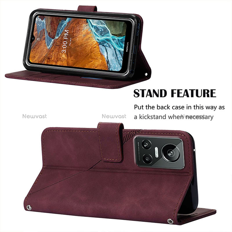 Leather Case Stands Flip Cover Holder Y02B for Realme GT Neo3 5G