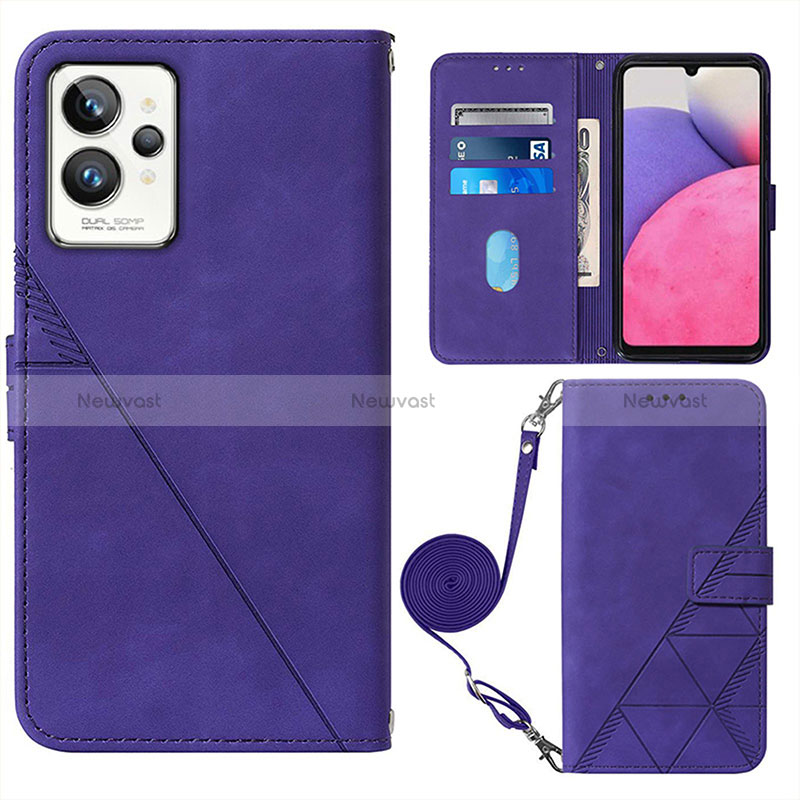 Leather Case Stands Flip Cover Holder Y02B for Realme GT2 Pro 5G