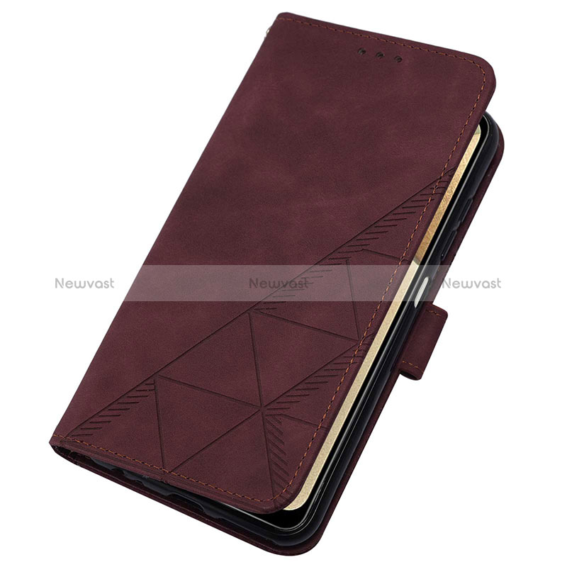 Leather Case Stands Flip Cover Holder Y02B for Samsung Galaxy A12 5G