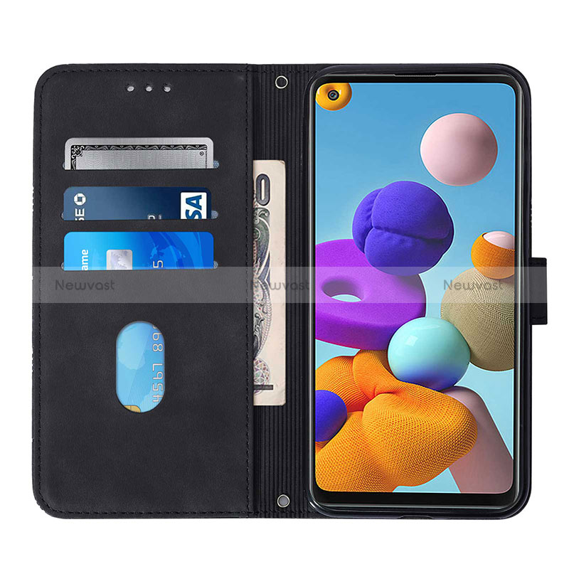 Leather Case Stands Flip Cover Holder Y02B for Samsung Galaxy A21s