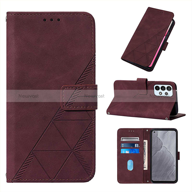 Leather Case Stands Flip Cover Holder Y02B for Samsung Galaxy A23 4G