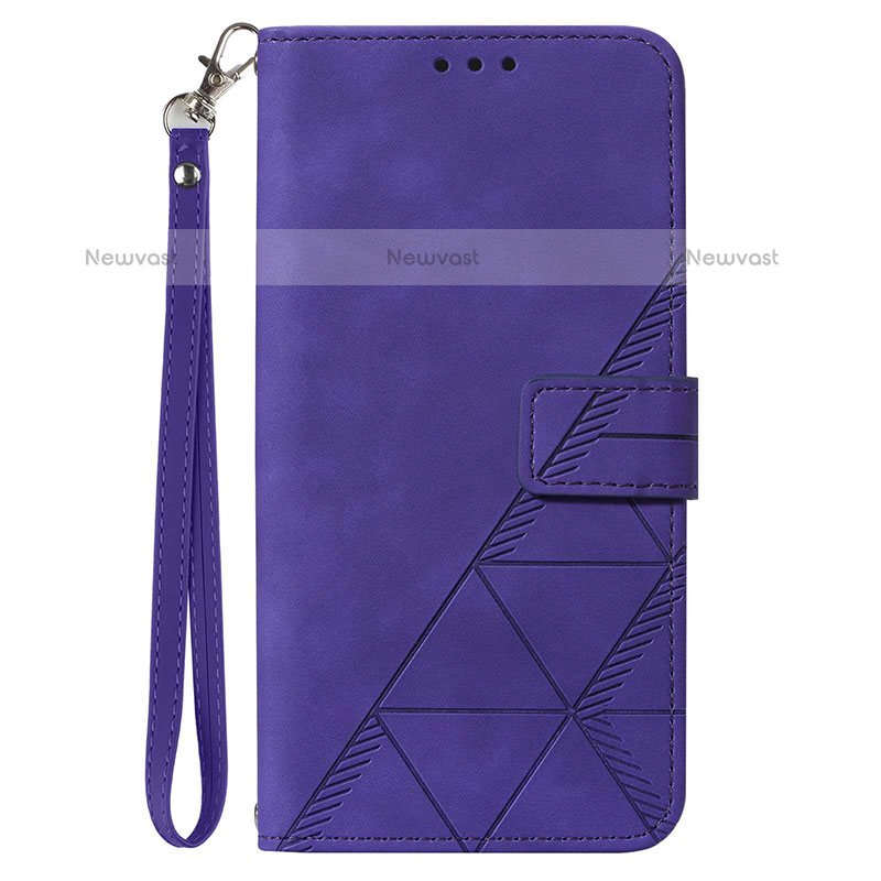 Leather Case Stands Flip Cover Holder Y02B for Samsung Galaxy A23 5G Purple