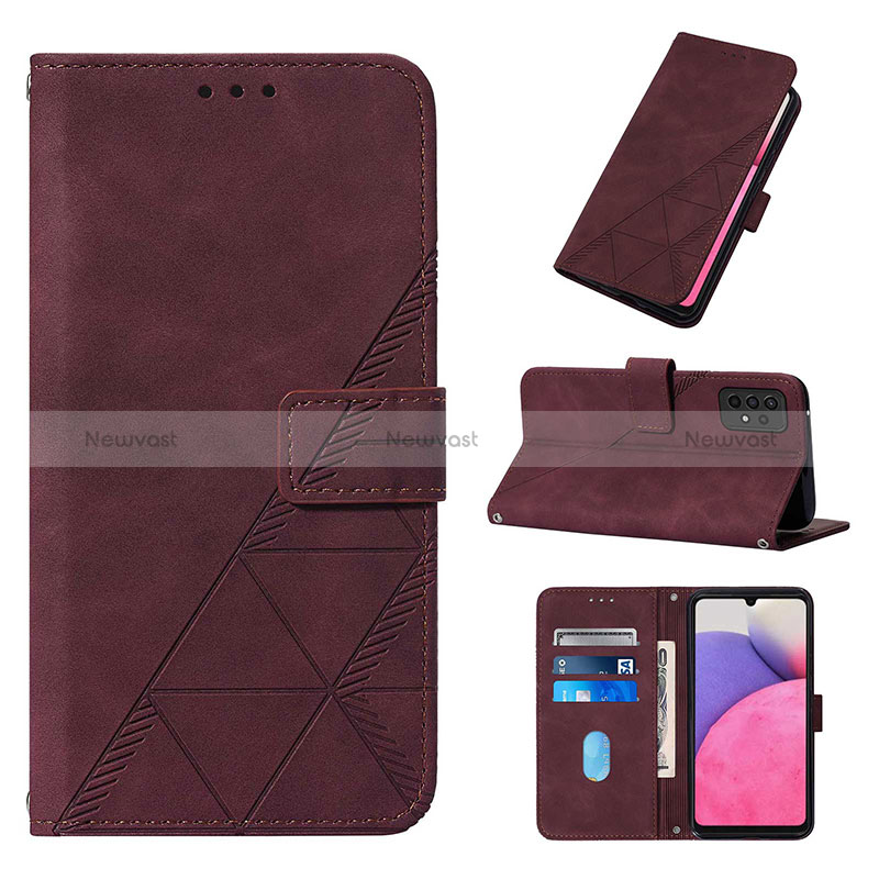 Leather Case Stands Flip Cover Holder Y02B for Samsung Galaxy A33 5G