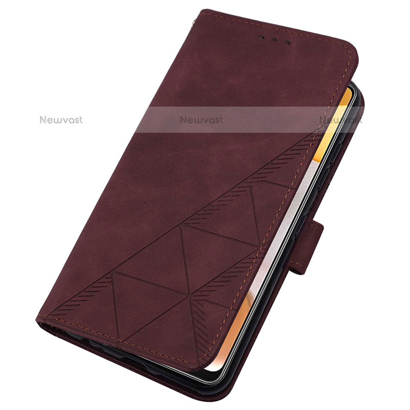 Leather Case Stands Flip Cover Holder Y02B for Samsung Galaxy A42 5G