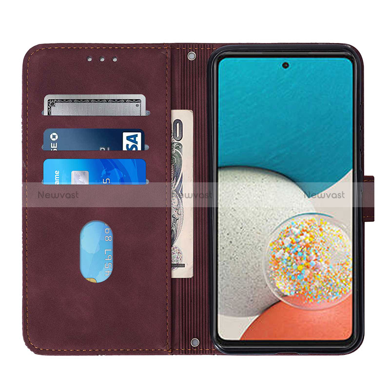 Leather Case Stands Flip Cover Holder Y02B for Samsung Galaxy A53 5G