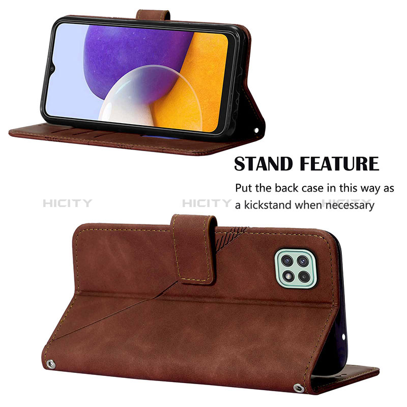 Leather Case Stands Flip Cover Holder Y02B for Samsung Galaxy F42 5G