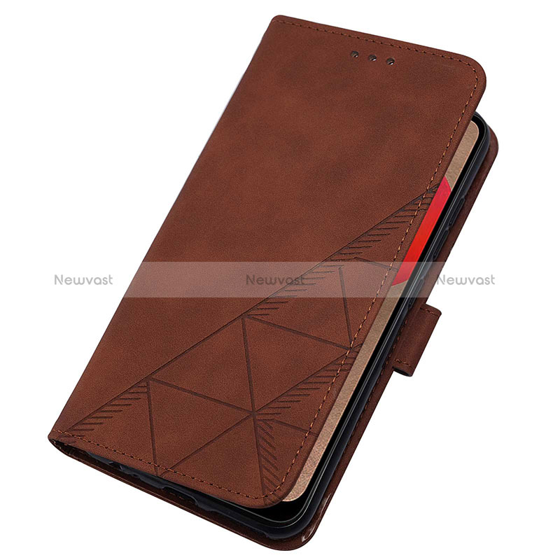 Leather Case Stands Flip Cover Holder Y02B for Samsung Galaxy M02s