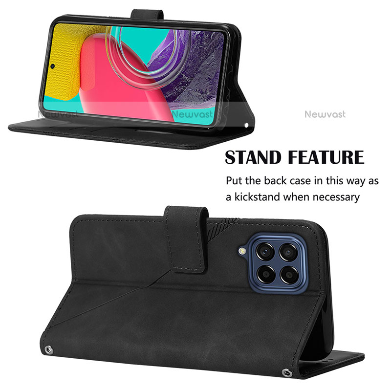 Leather Case Stands Flip Cover Holder Y02B for Samsung Galaxy M33 5G