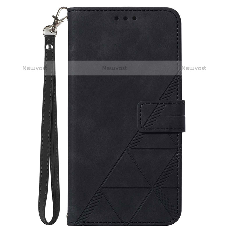 Leather Case Stands Flip Cover Holder Y02B for Samsung Galaxy M33 5G Black