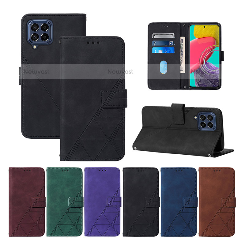 Leather Case Stands Flip Cover Holder Y02B for Samsung Galaxy M53 5G