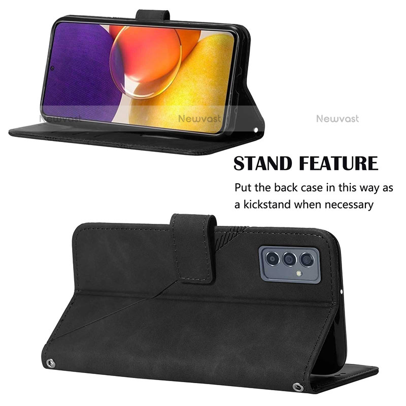 Leather Case Stands Flip Cover Holder Y02B for Samsung Galaxy Quantum2 5G