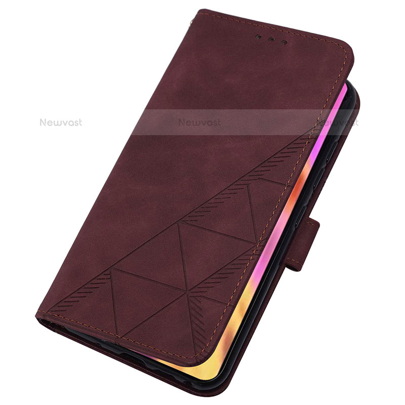 Leather Case Stands Flip Cover Holder Y02B for Samsung Galaxy S23 Ultra 5G