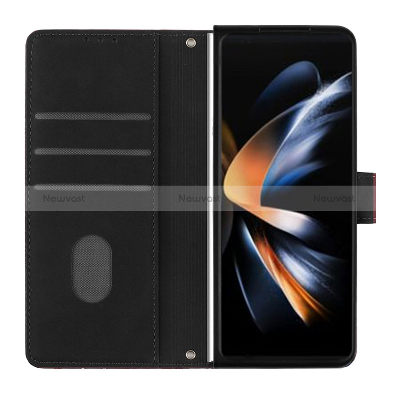 Leather Case Stands Flip Cover Holder Y02B for Samsung Galaxy Z Fold5 5G