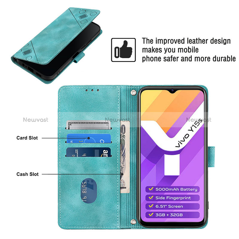 Leather Case Stands Flip Cover Holder Y02B for Vivo iQOO U5x