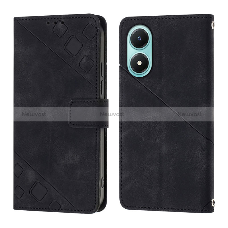 Leather Case Stands Flip Cover Holder Y02B for Vivo Y02S