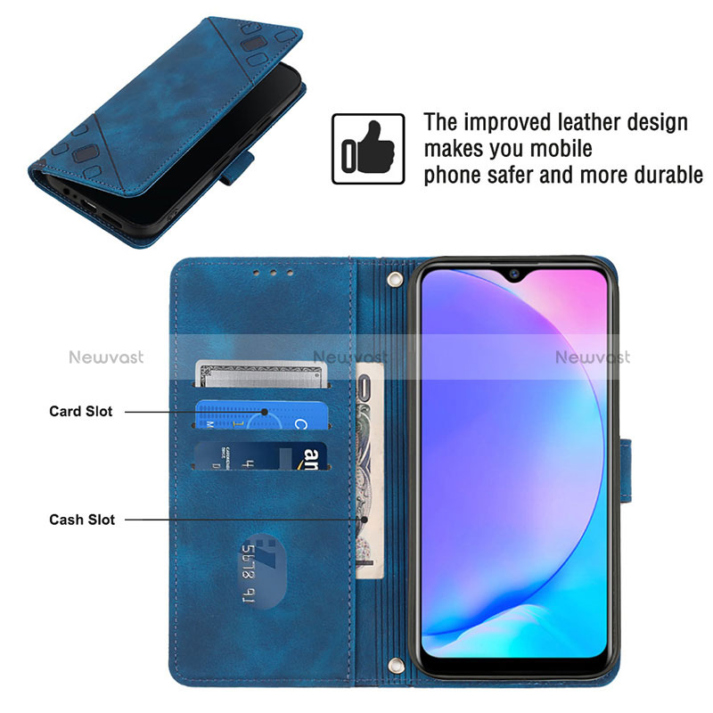 Leather Case Stands Flip Cover Holder Y02B for Vivo Y11