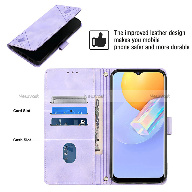 Leather Case Stands Flip Cover Holder Y02B for Vivo Y31 (2021)