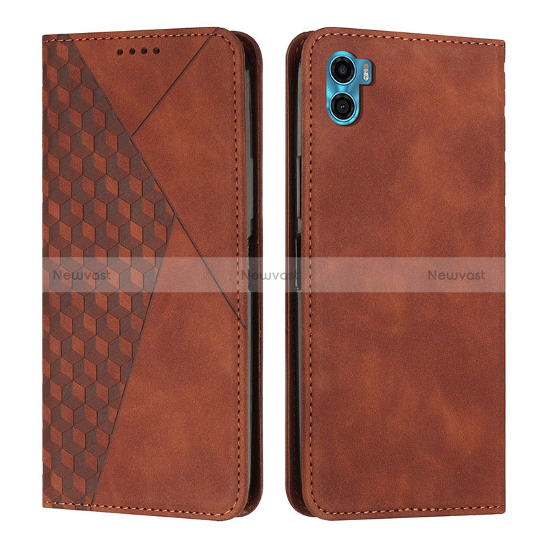 Leather Case Stands Flip Cover Holder Y02X for Motorola Moto E22S