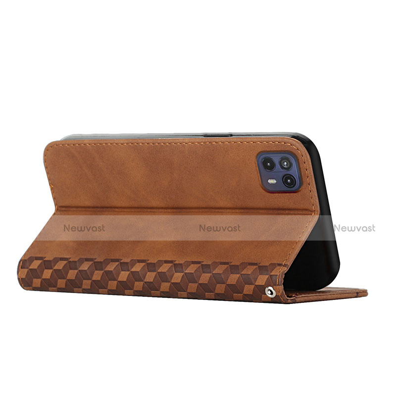 Leather Case Stands Flip Cover Holder Y02X for Motorola Moto G50 5G