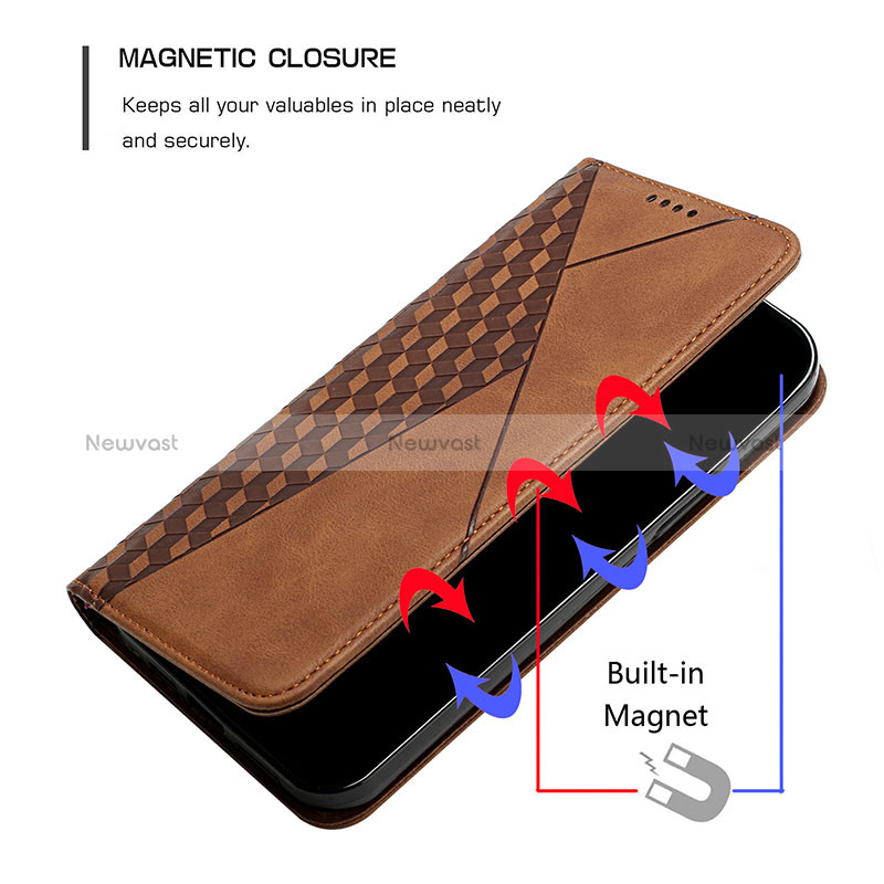 Leather Case Stands Flip Cover Holder Y02X for Oppo Reno5 Z 5G