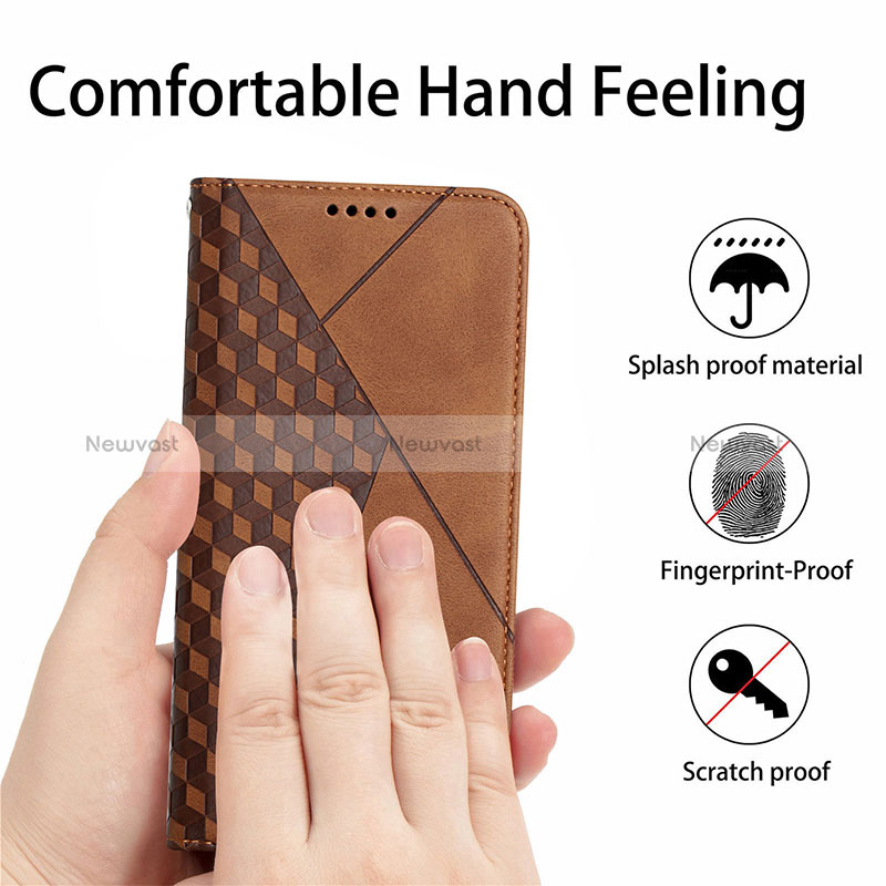 Leather Case Stands Flip Cover Holder Y02X for Oppo Reno5 Z 5G