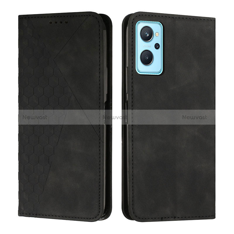 Leather Case Stands Flip Cover Holder Y02X for Realme 10 5G Black