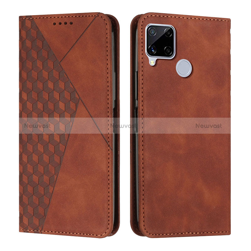 Leather Case Stands Flip Cover Holder Y02X for Realme C12