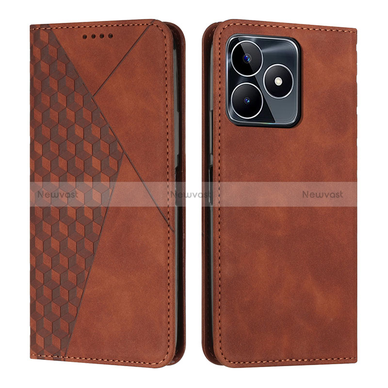 Leather Case Stands Flip Cover Holder Y02X for Realme C51