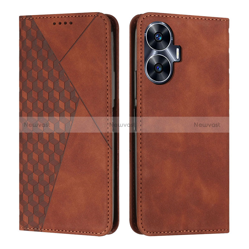 Leather Case Stands Flip Cover Holder Y02X for Realme Narzo N55