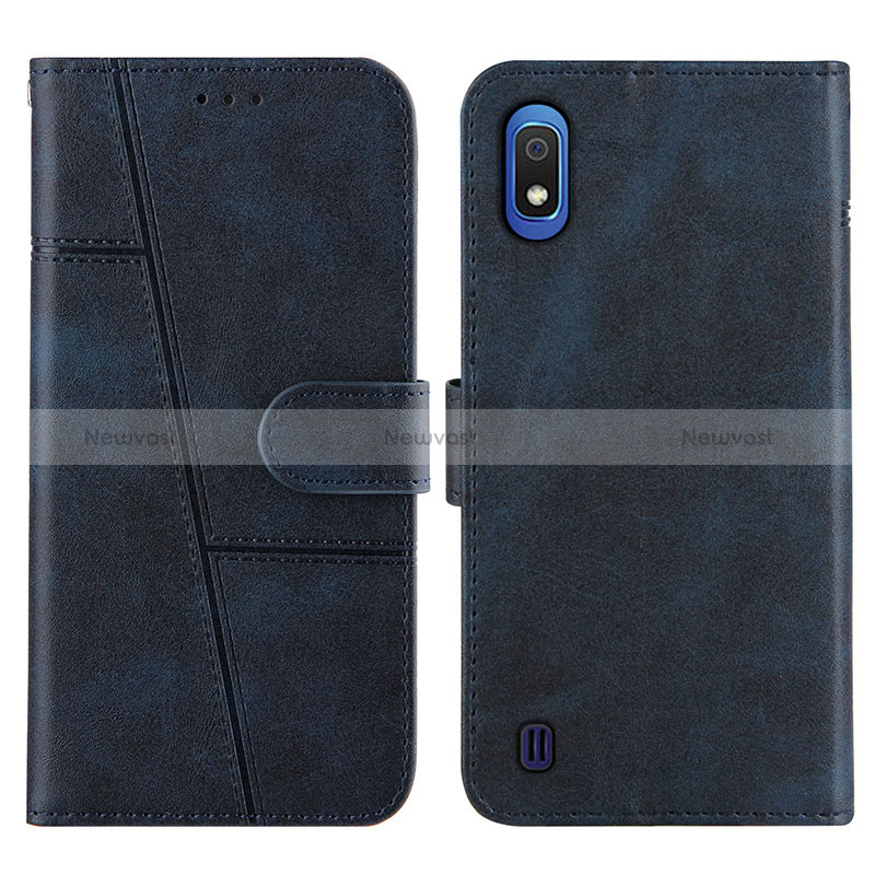 Leather Case Stands Flip Cover Holder Y02X for Samsung Galaxy A10