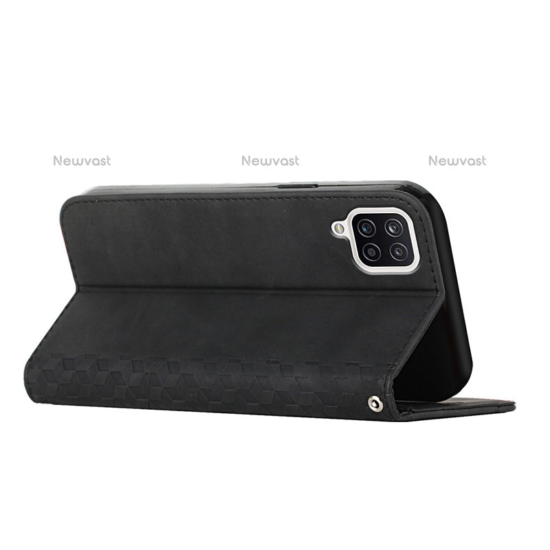 Leather Case Stands Flip Cover Holder Y02X for Samsung Galaxy A12