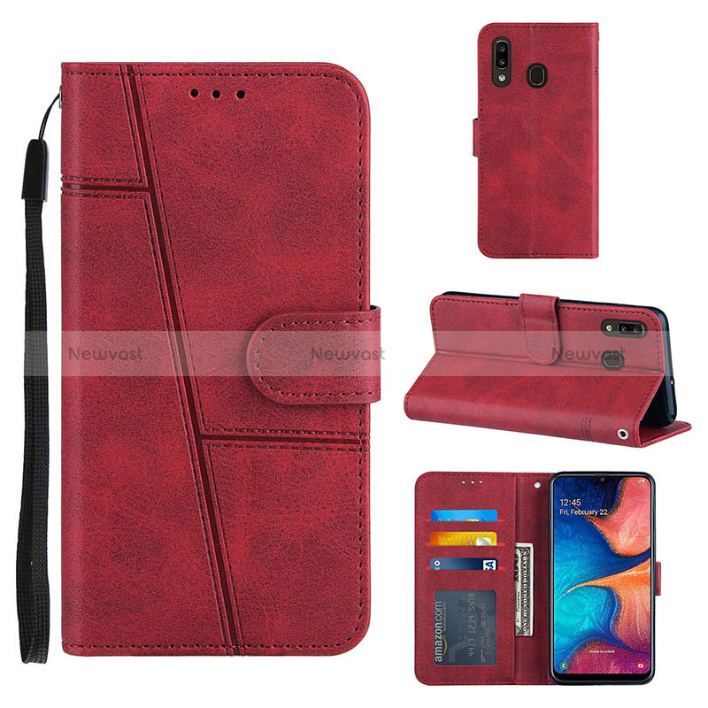 Leather Case Stands Flip Cover Holder Y02X for Samsung Galaxy M10S