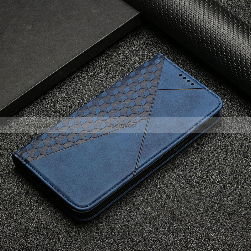 Leather Case Stands Flip Cover Holder Y02X for Xiaomi Mi 13 5G Blue