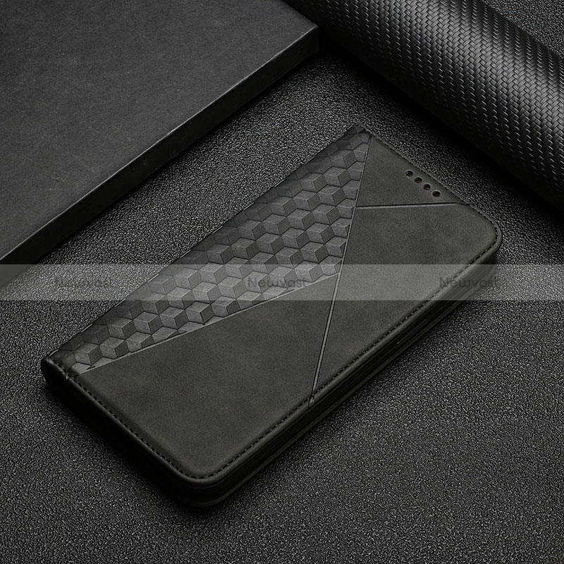 Leather Case Stands Flip Cover Holder Y02X for Xiaomi Poco F5 Pro 5G Black