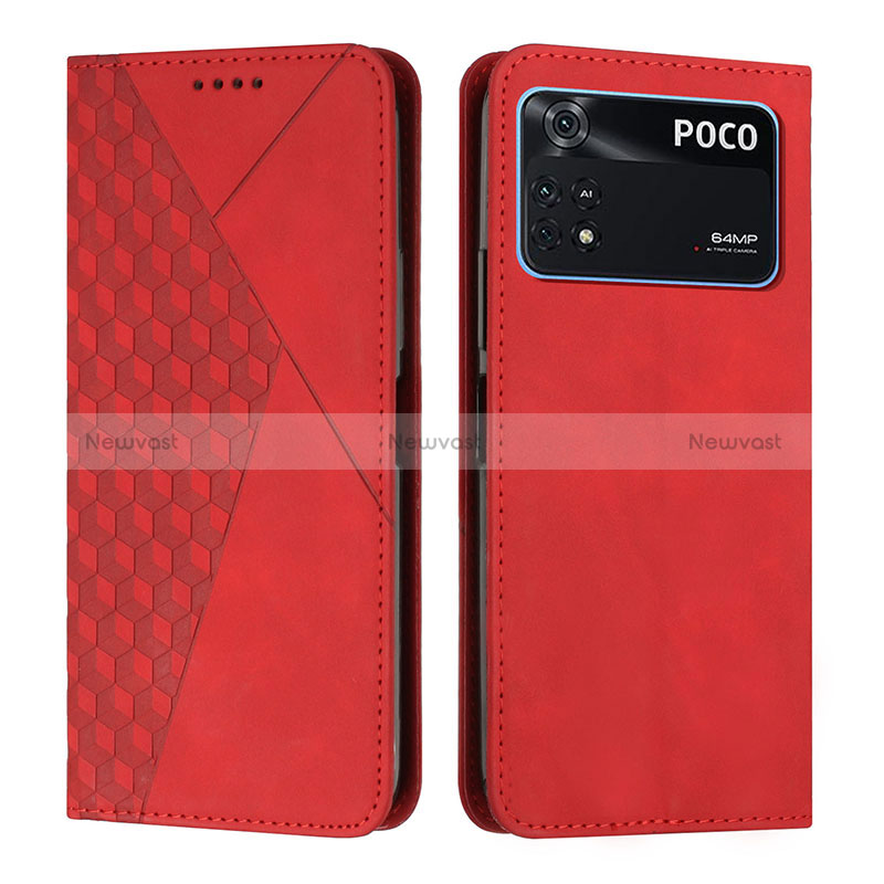 Leather Case Stands Flip Cover Holder Y02X for Xiaomi Poco M4 Pro 4G