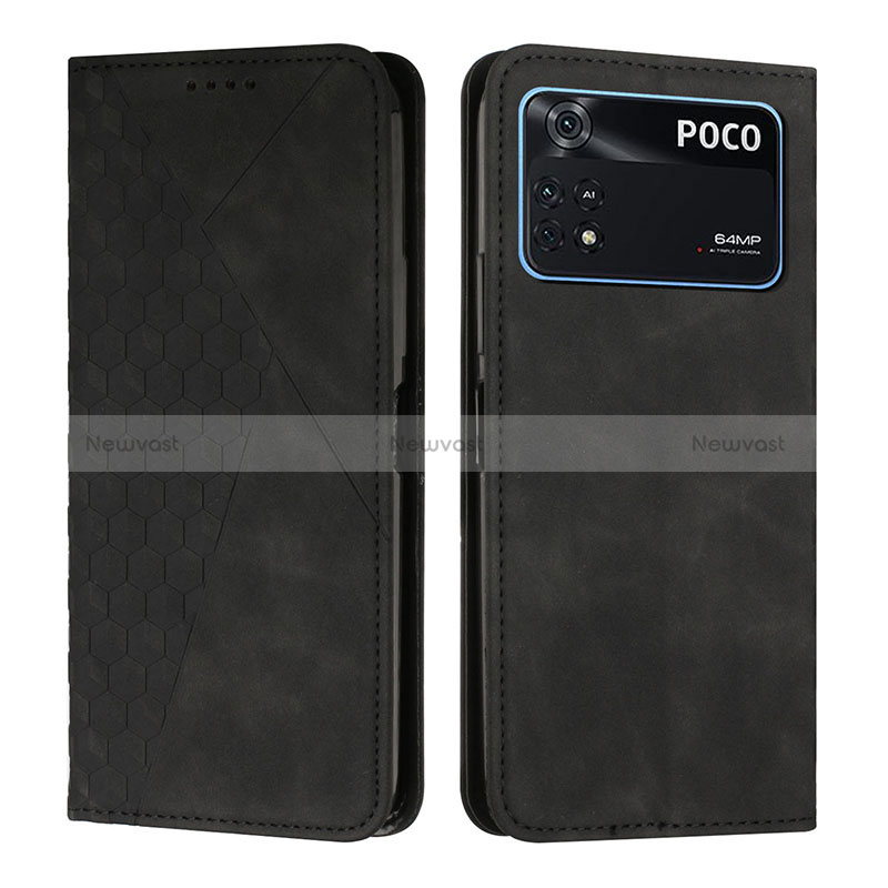 Leather Case Stands Flip Cover Holder Y02X for Xiaomi Poco M4 Pro 4G