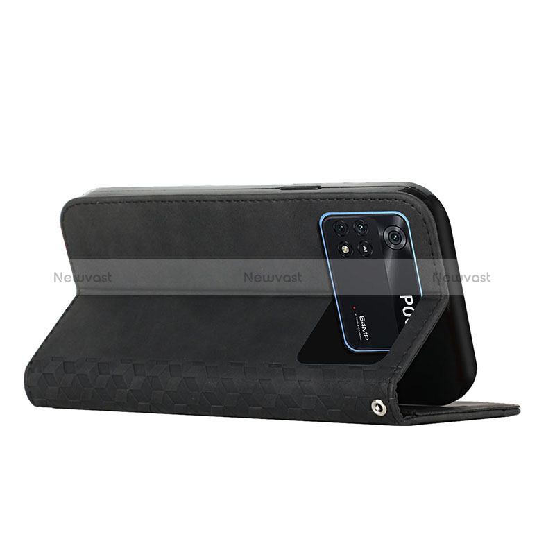 Leather Case Stands Flip Cover Holder Y02X for Xiaomi Poco M4 Pro 4G