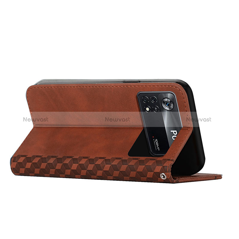 Leather Case Stands Flip Cover Holder Y02X for Xiaomi Poco X4 Pro 5G