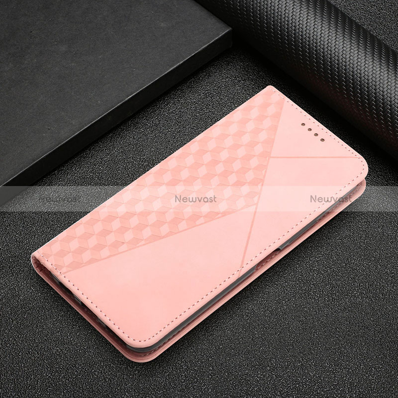 Leather Case Stands Flip Cover Holder Y02X for Xiaomi Redmi K60 Pro 5G Rose Gold