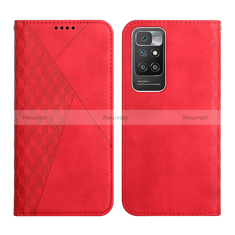 Leather Case Stands Flip Cover Holder Y02X for Xiaomi Redmi Note 11 4G (2021) Red