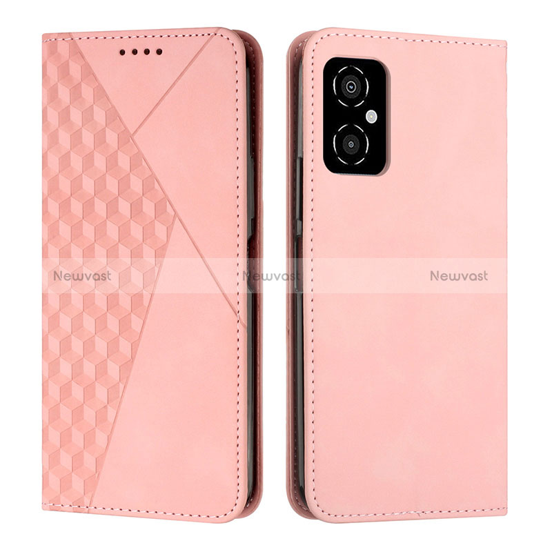 Leather Case Stands Flip Cover Holder Y02X for Xiaomi Redmi Note 11R 5G Rose Gold