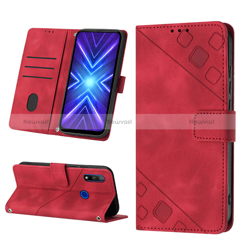 Leather Case Stands Flip Cover Holder Y03B for Huawei Y9 Prime (2019)